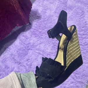 Black Gianni Bini Wedge Sandals